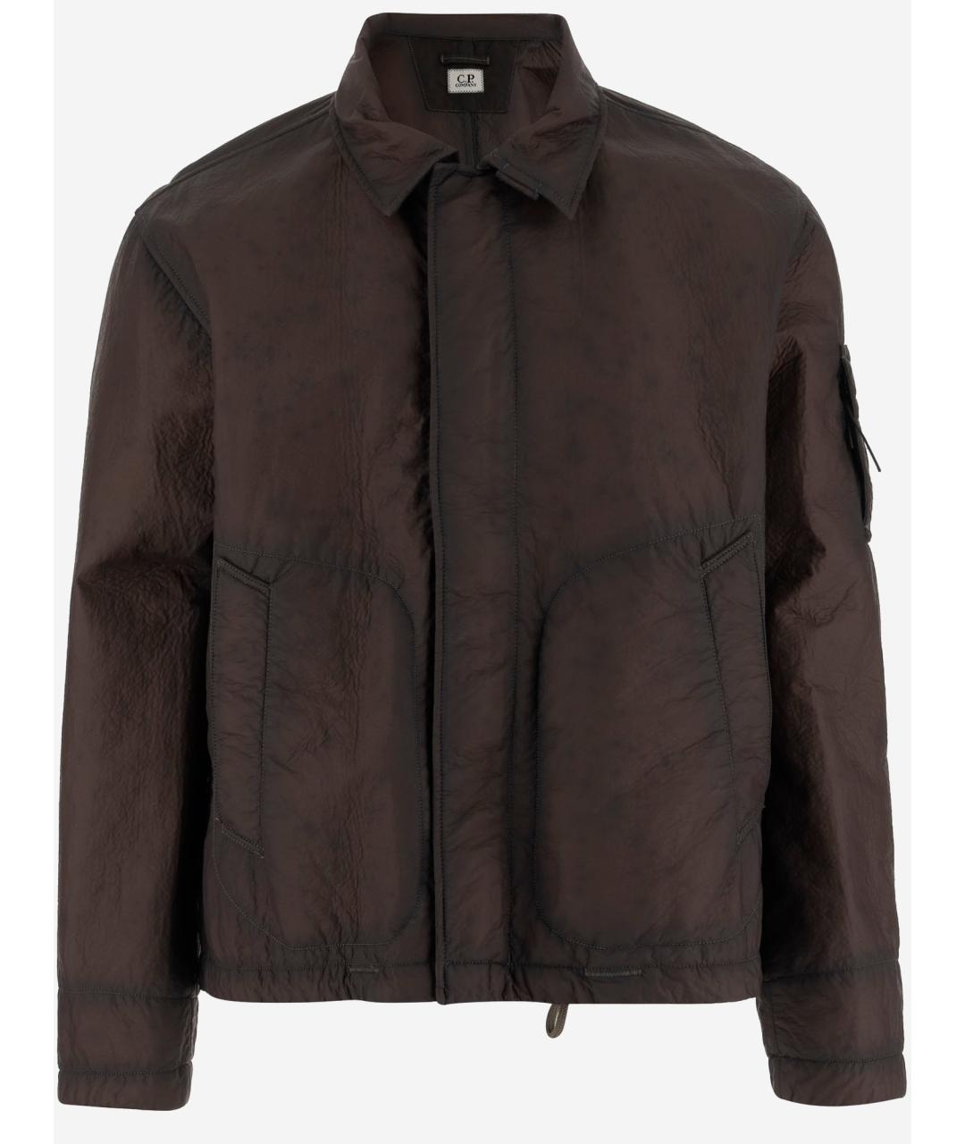 CP COMPANY Коричневая полиамидовая куртка, фото 5