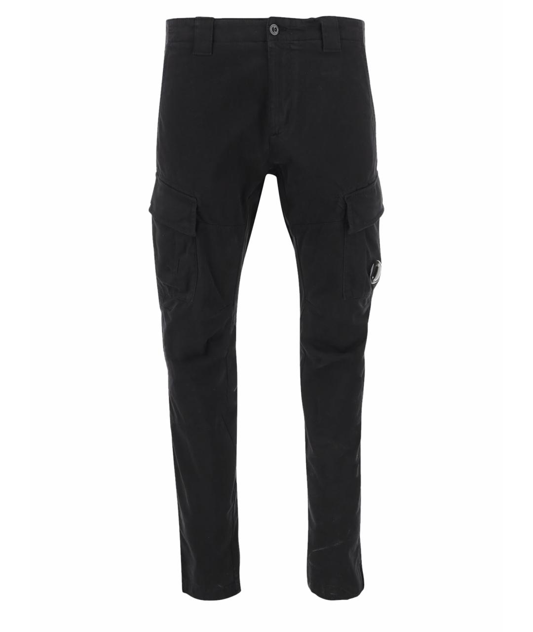 CP COMPANY Черные хлопко-эластановые повседневные брюки, фото 1