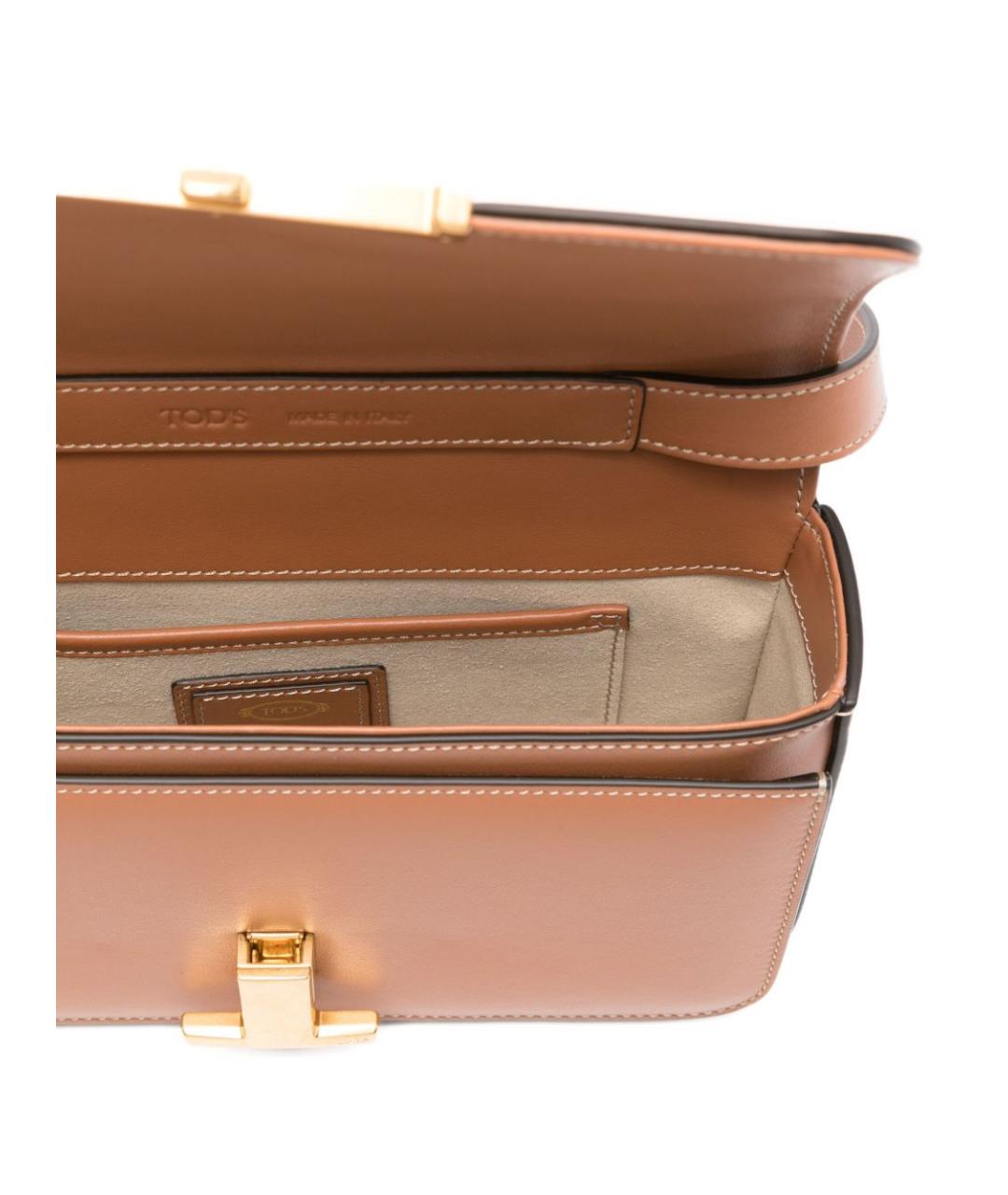 TOD'S Коричневая кожаная сумка через плечо, фото 5