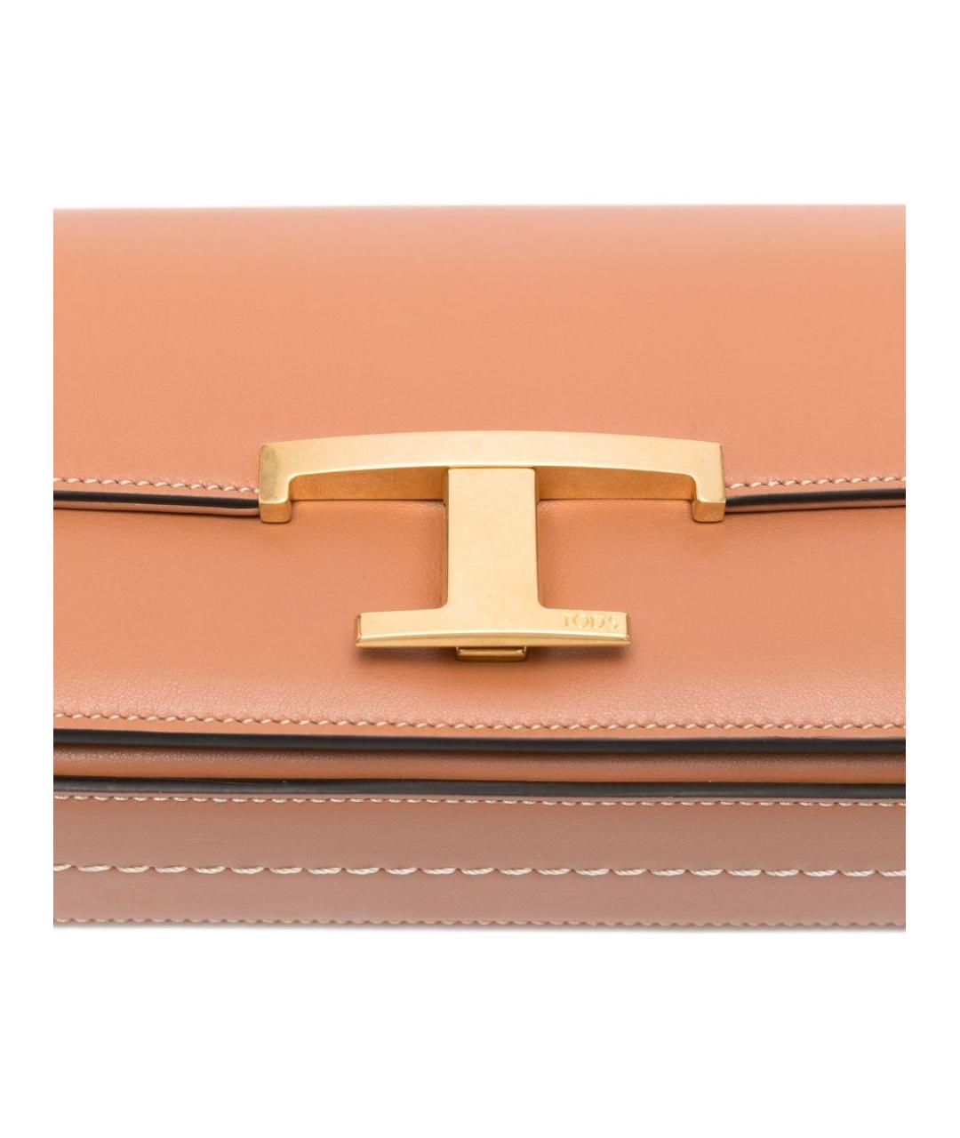 TOD'S Коричневая кожаная сумка через плечо, фото 4