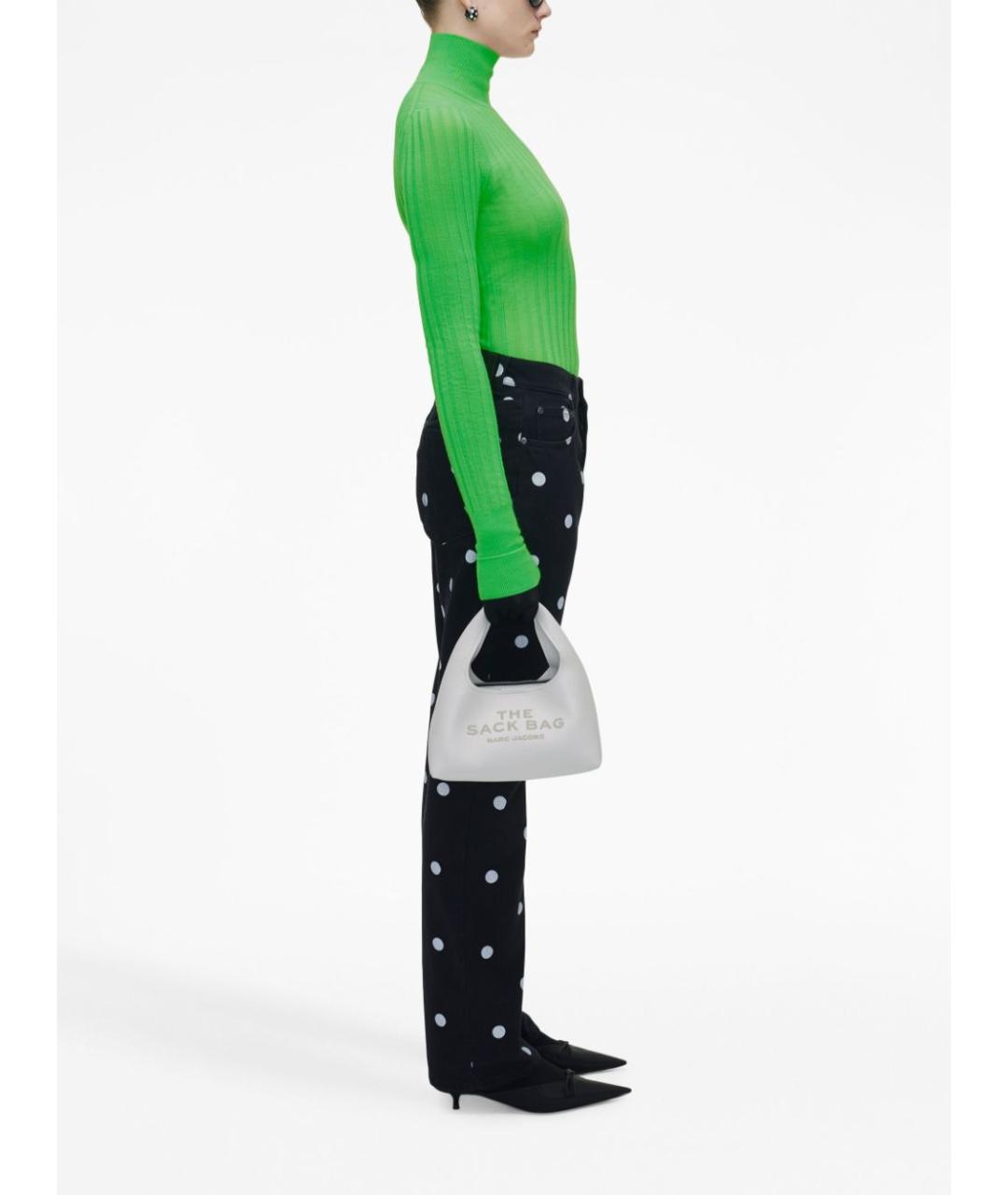 MARC JACOBS Белая кожаная сумка с короткими ручками, фото 6
