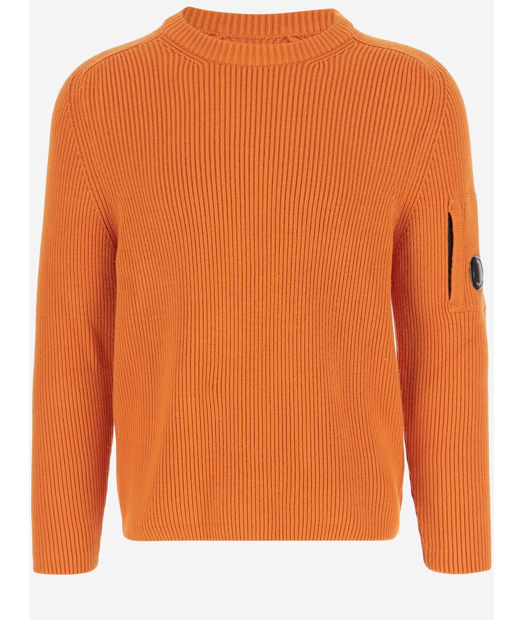 CP COMPANY Оранжевый хлопко-эластановый джемпер / свитер, фото 5