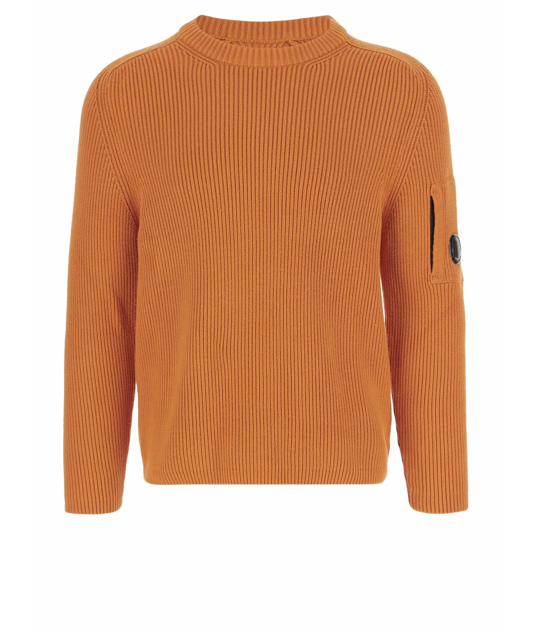 CP COMPANY Оранжевый хлопко-эластановый джемпер / свитер, фото 1