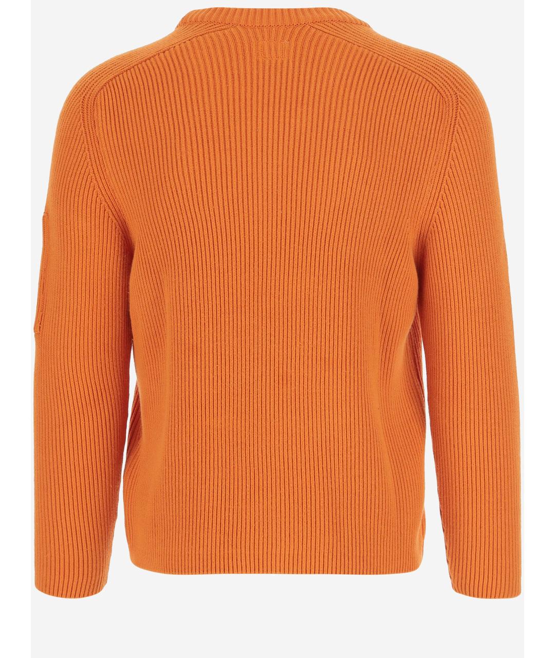 CP COMPANY Оранжевый хлопко-эластановый джемпер / свитер, фото 3