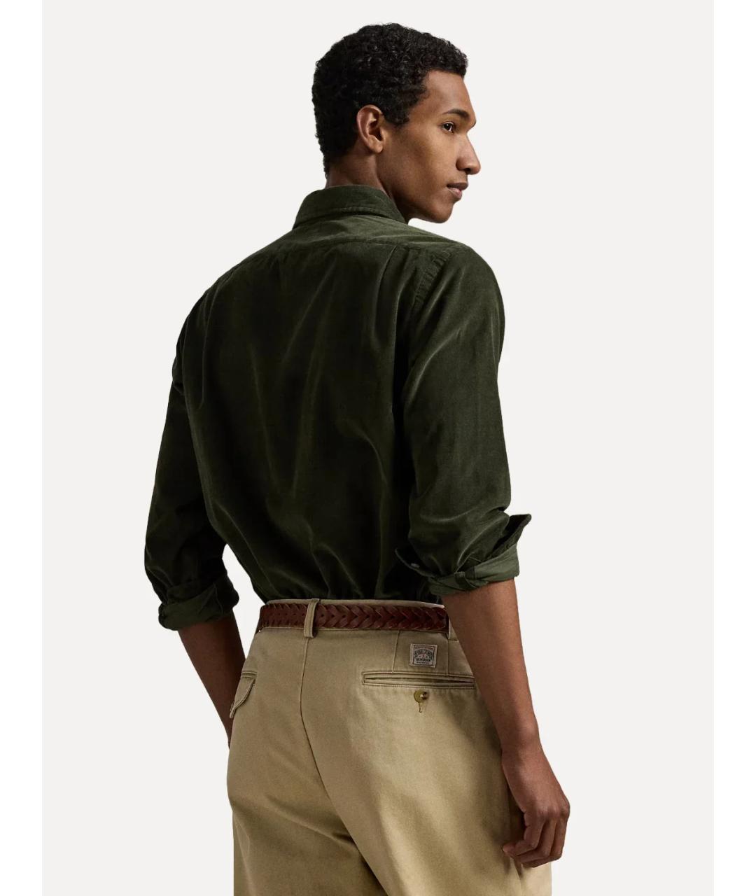 POLO RALPH LAUREN Зеленая хлопковая кэжуал рубашка, фото 4