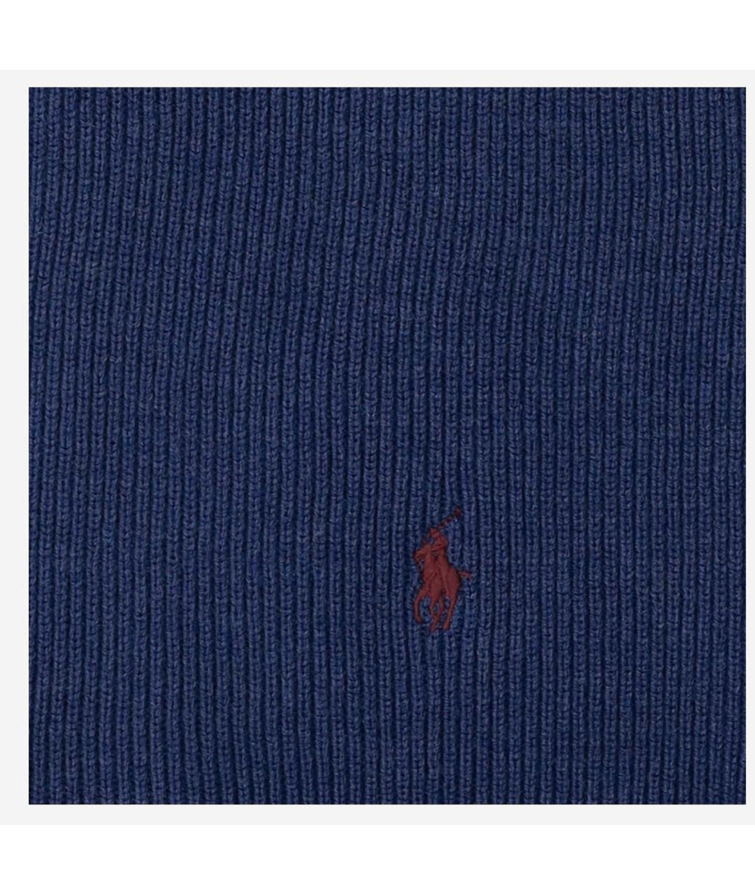 POLO RALPH LAUREN Синий шерстяной шарф, фото 3