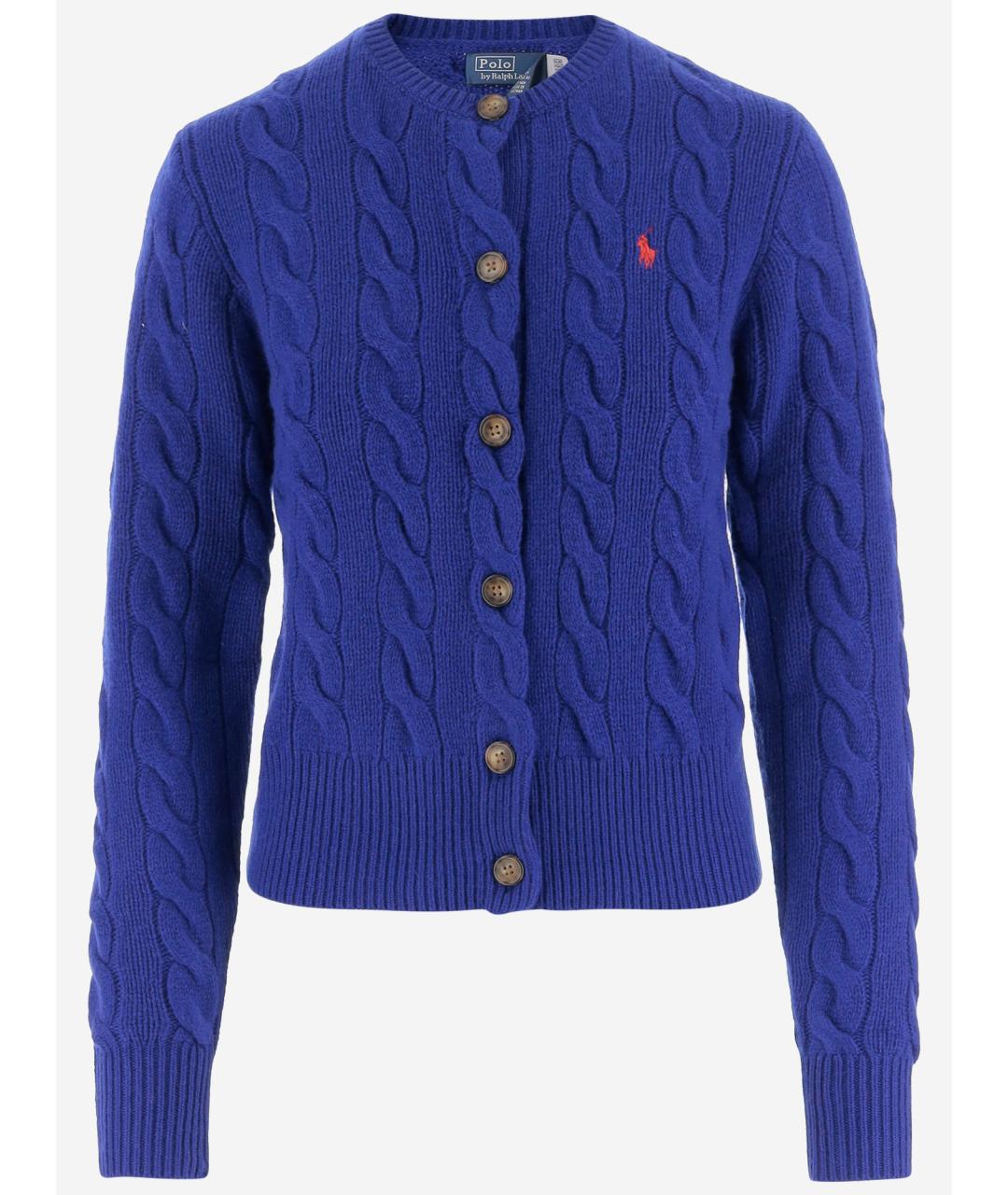 POLO RALPH LAUREN Синий шерстяной кардиган, фото 4