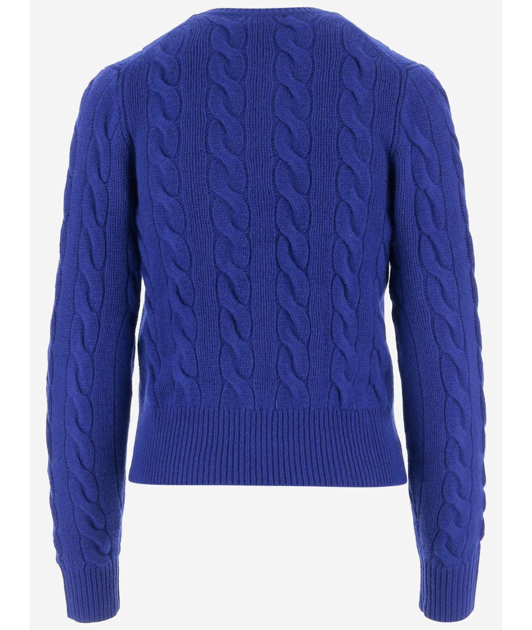 POLO RALPH LAUREN Синий шерстяной кардиган, фото 2