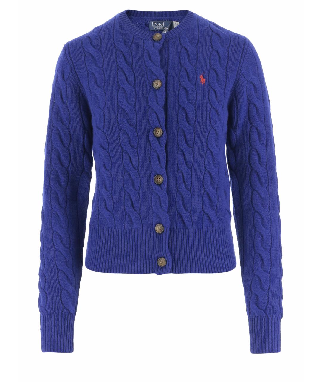 POLO RALPH LAUREN Синий шерстяной кардиган, фото 1