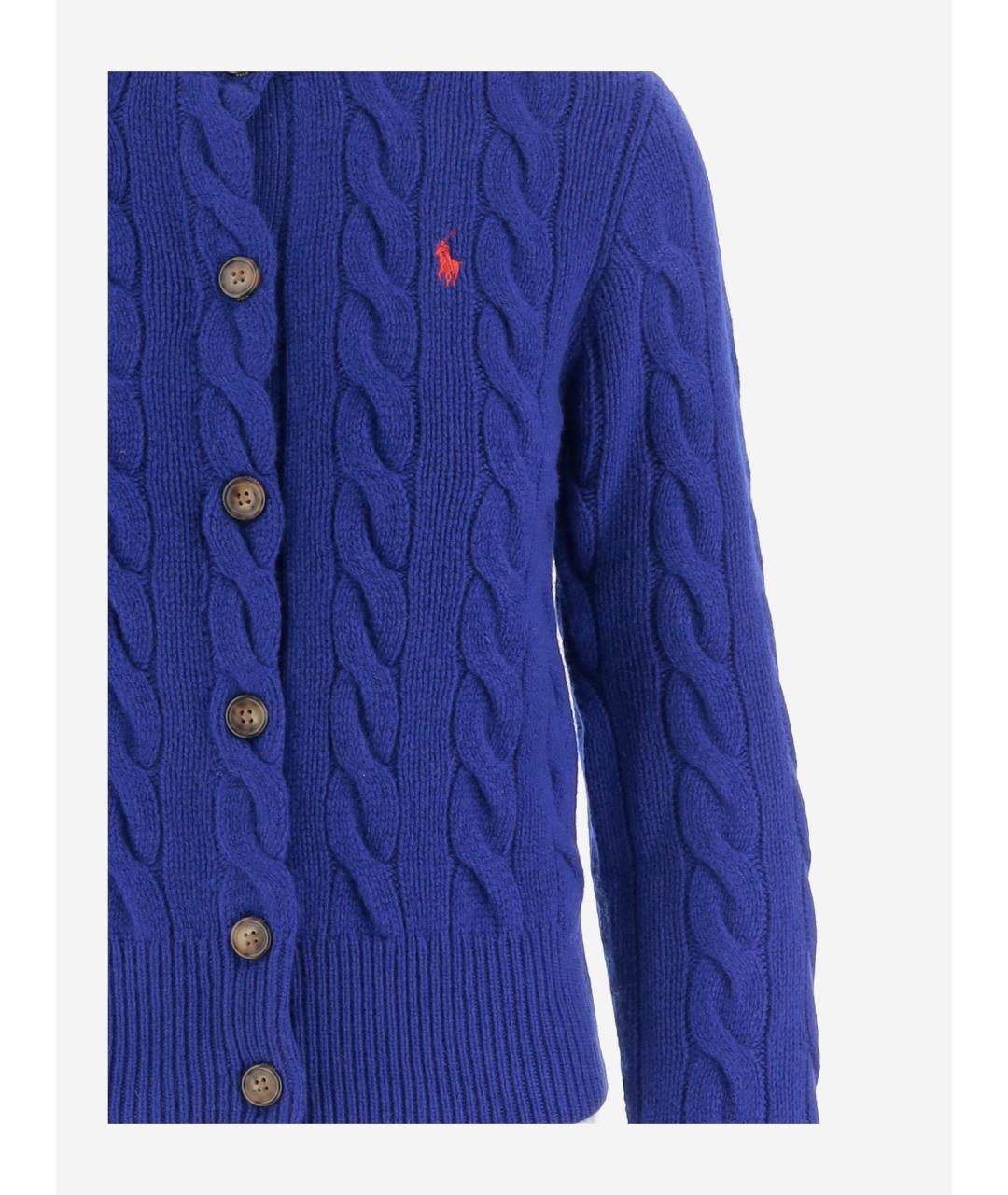 POLO RALPH LAUREN Синий шерстяной кардиган, фото 3