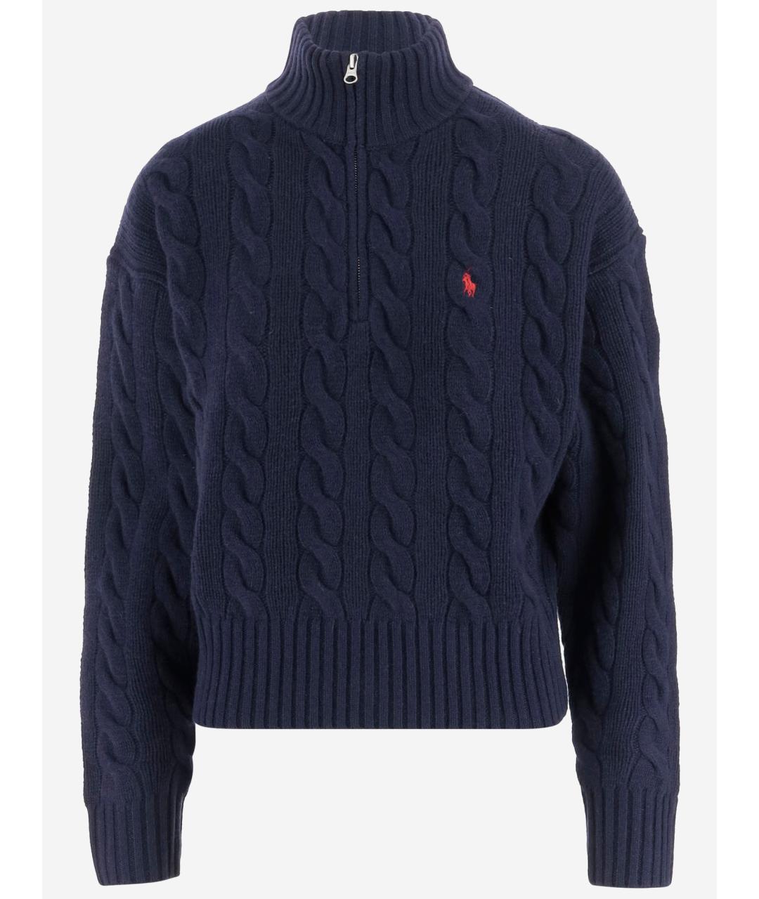POLO RALPH LAUREN Синий шерстяной джемпер / свитер, фото 4