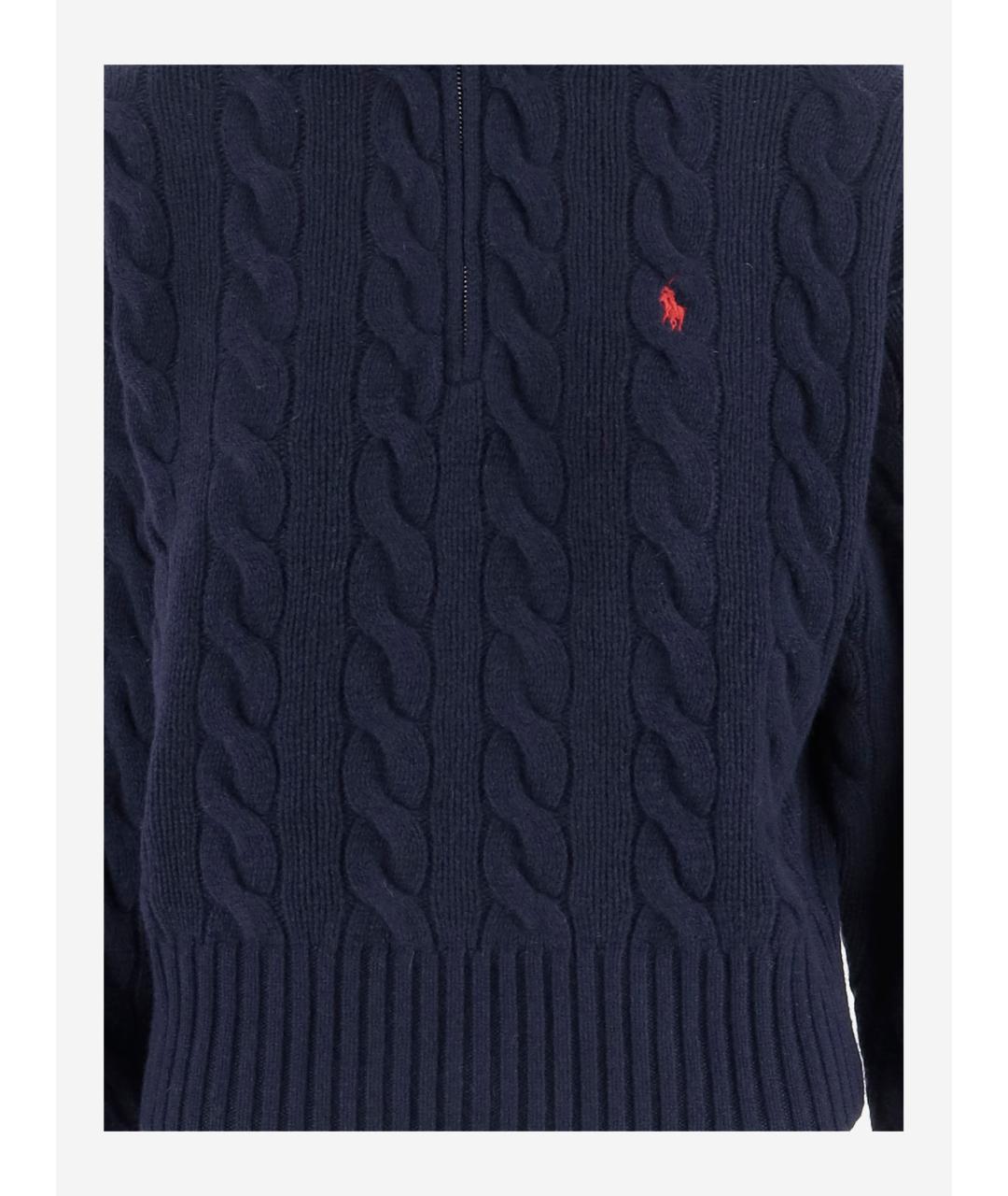 POLO RALPH LAUREN Синий шерстяной джемпер / свитер, фото 3