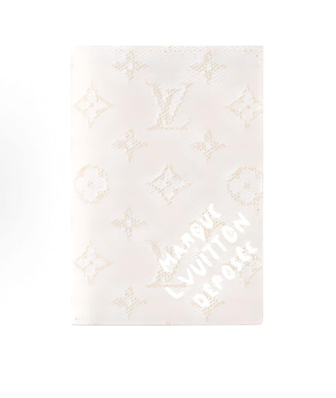 LOUIS VUITTON Белый кожаный кардхолдер, фото 5