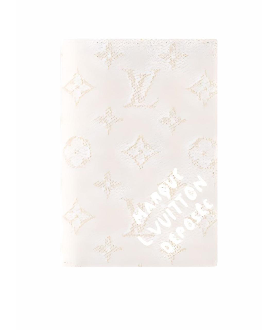 LOUIS VUITTON Белый кожаный кардхолдер, фото 1