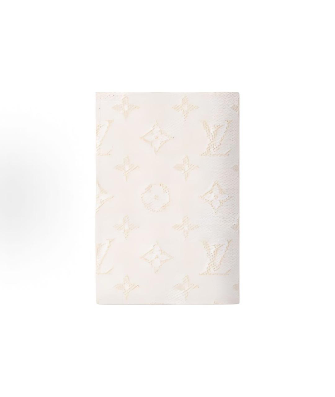 LOUIS VUITTON Белый кожаный кардхолдер, фото 3