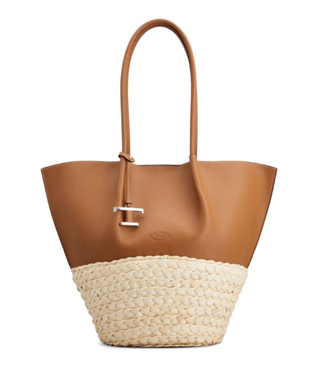 TOD'S Коричневая кожаная сумка тоут, фото 5