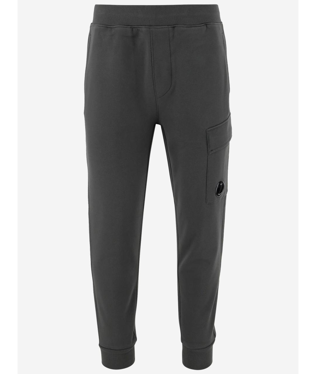 CP COMPANY Серые хлопковые повседневные брюки, фото 4
