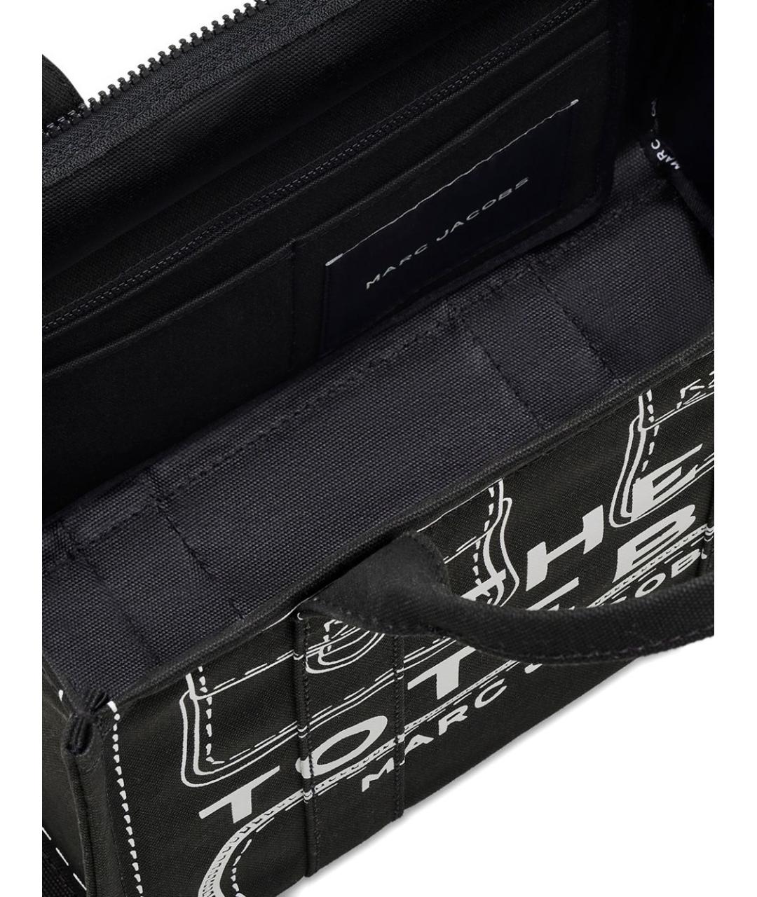 MARC JACOBS Черная хлопковая сумка тоут, фото 7