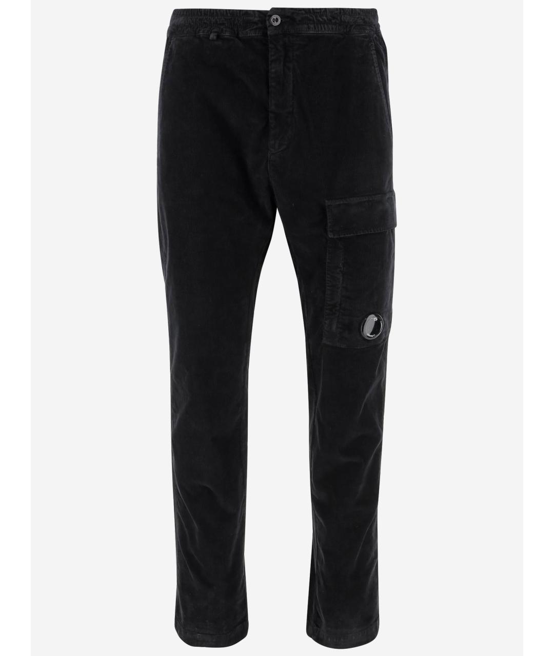 CP COMPANY Черные хлопко-эластановые повседневные брюки, фото 4