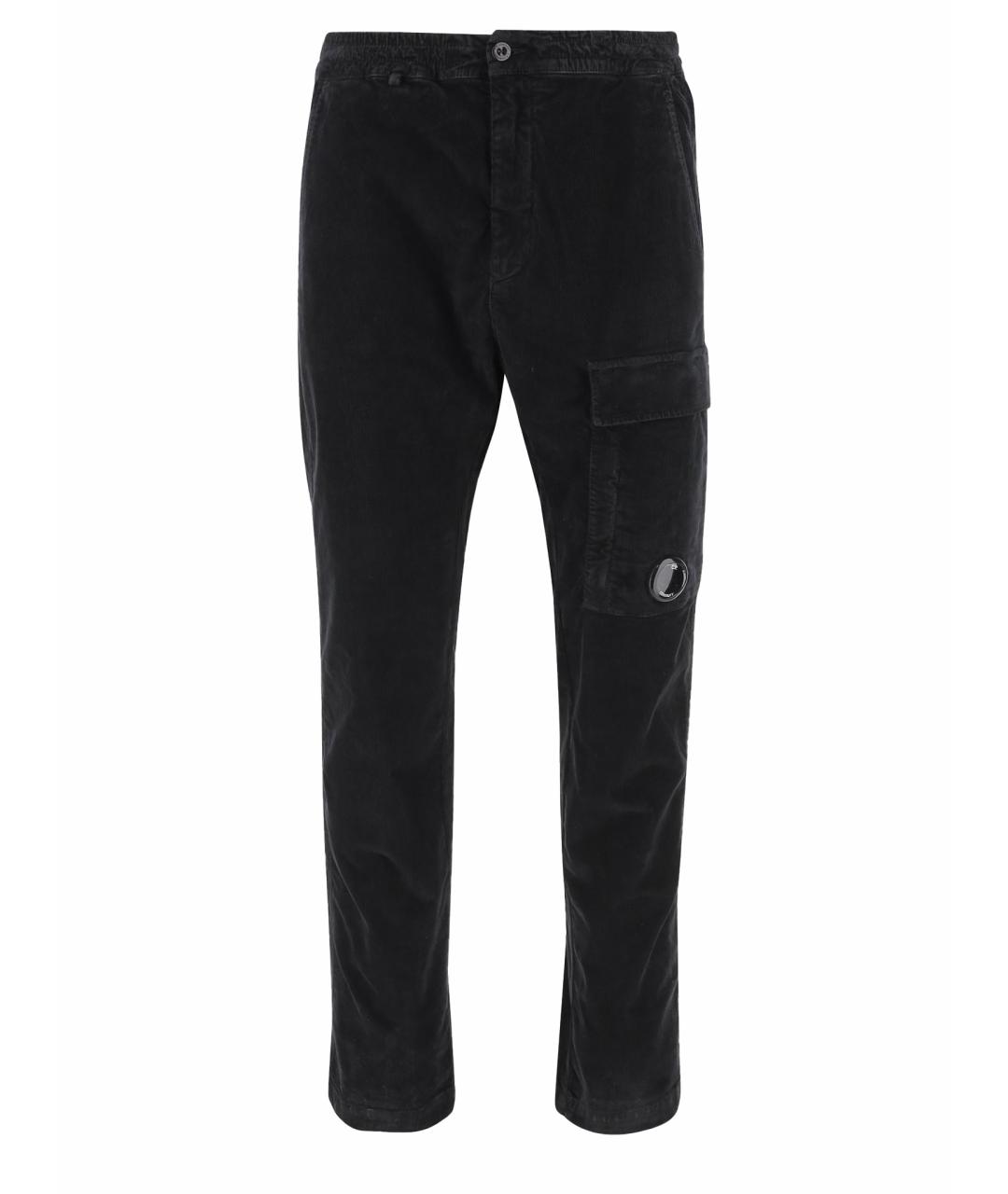 CP COMPANY Черные хлопко-эластановые повседневные брюки, фото 1