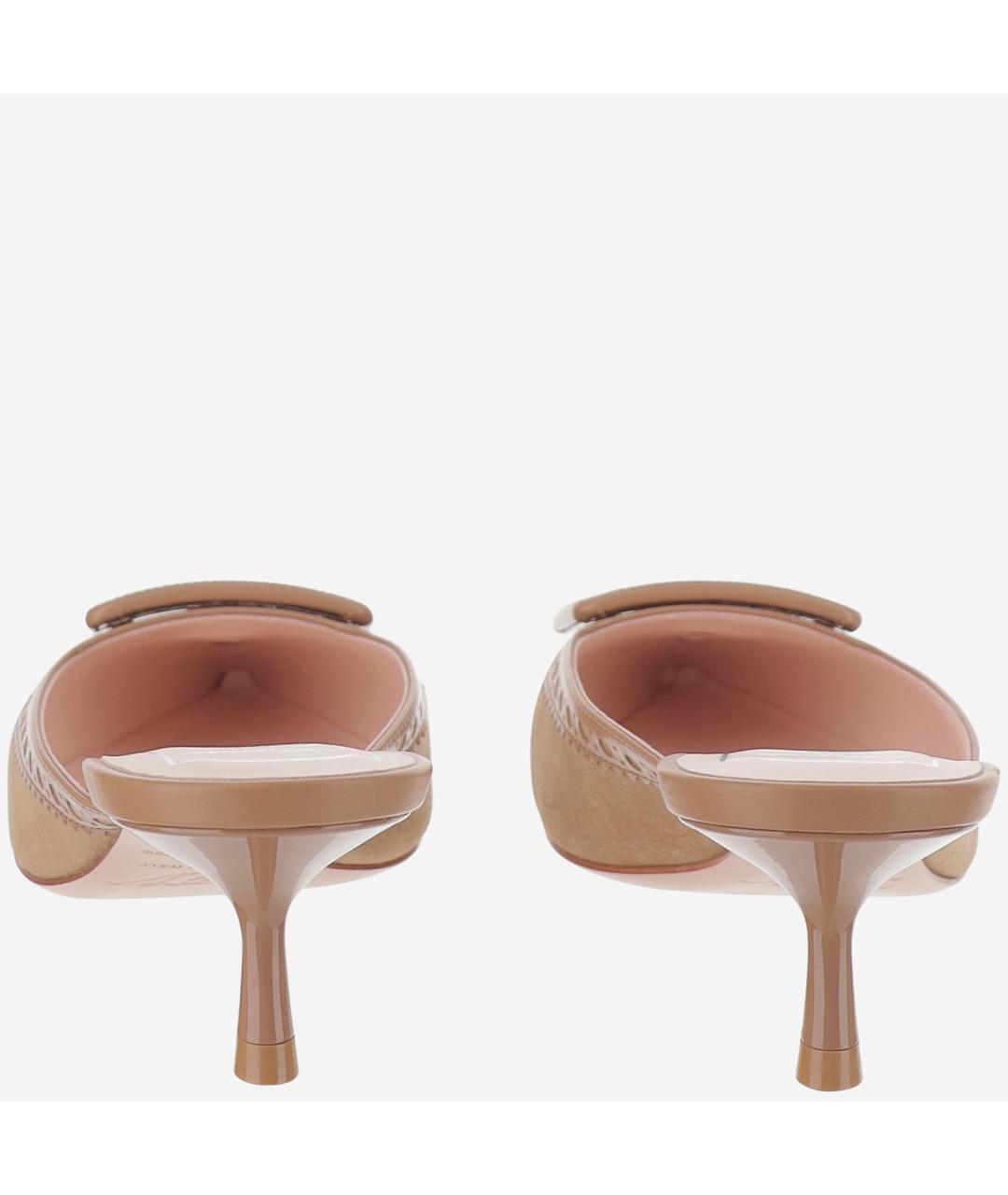 ROGER VIVIER Бежевые замшевые мюли, фото 3