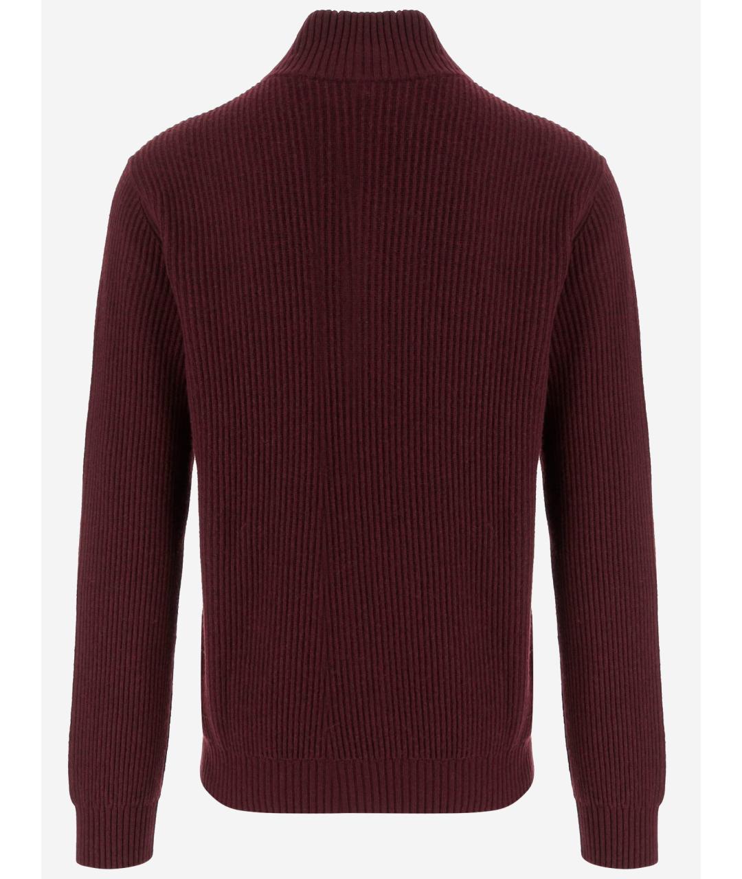 WOOLRICH Бордовый шерстяной джемпер / свитер, фото 2