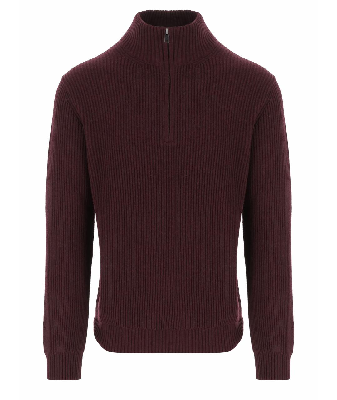 WOOLRICH Бордовый шерстяной джемпер / свитер, фото 1