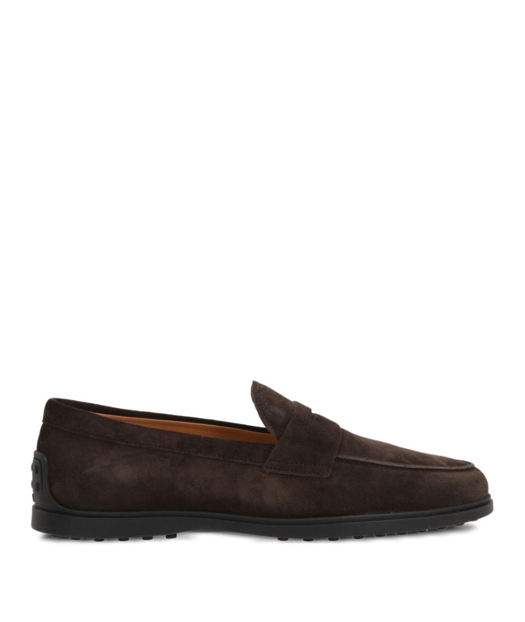 TOD'S Коричневые замшевые лоферы, фото 1