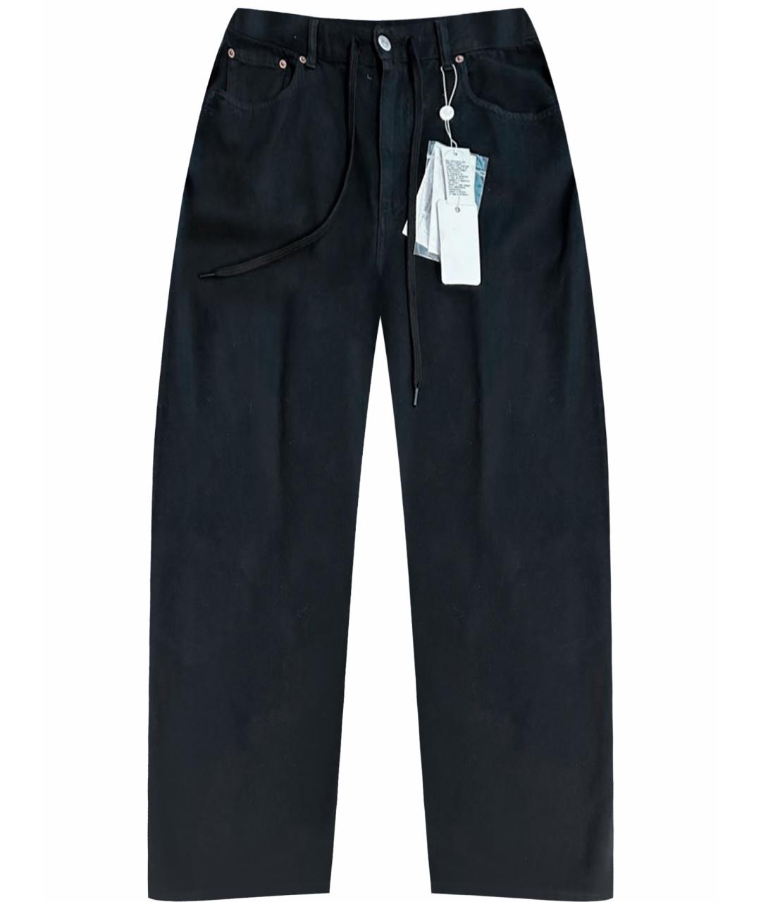 MM6 MAISON MARGIELA Черные хлопковые джинсы клеш, фото 1