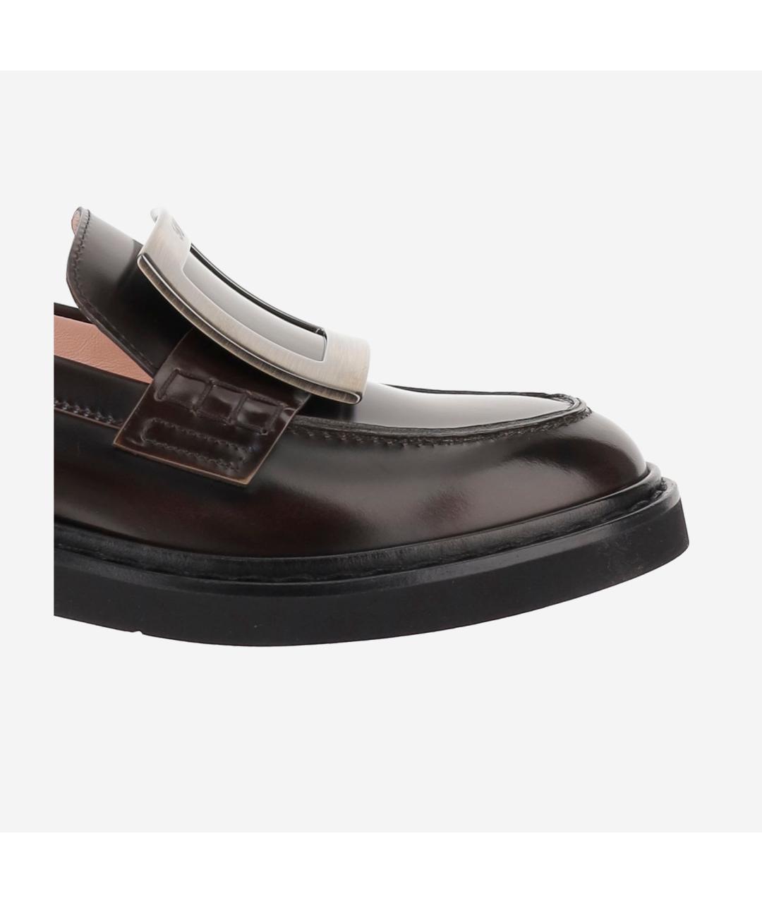 ROGER VIVIER Коричневые лоферы из лакированной кожи, фото 4