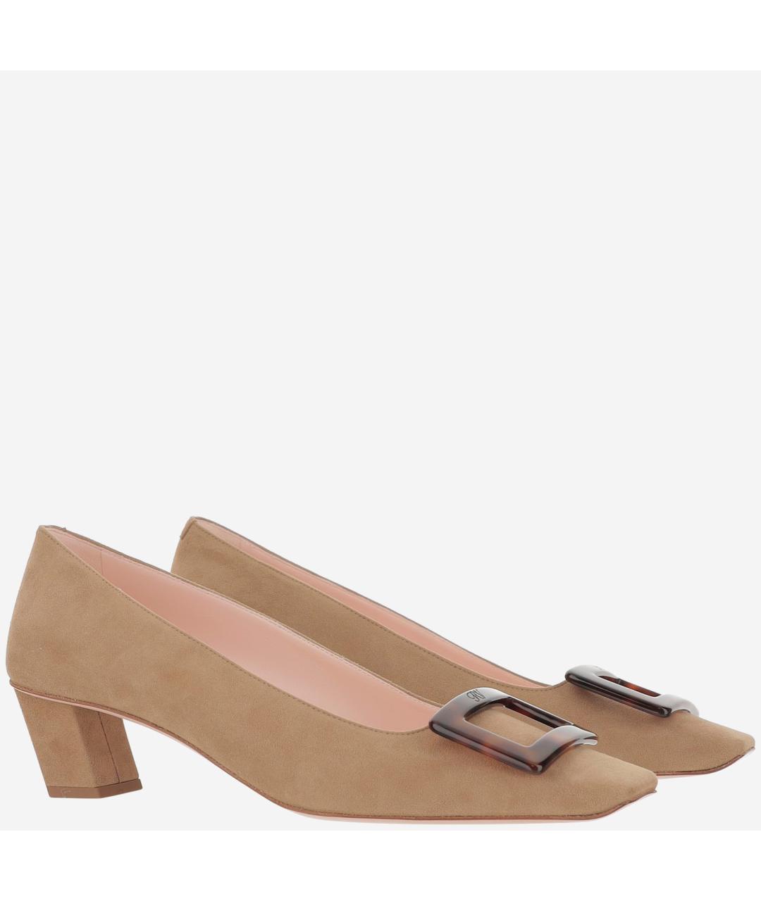 ROGER VIVIER Бежевые замшевые туфли, фото 2