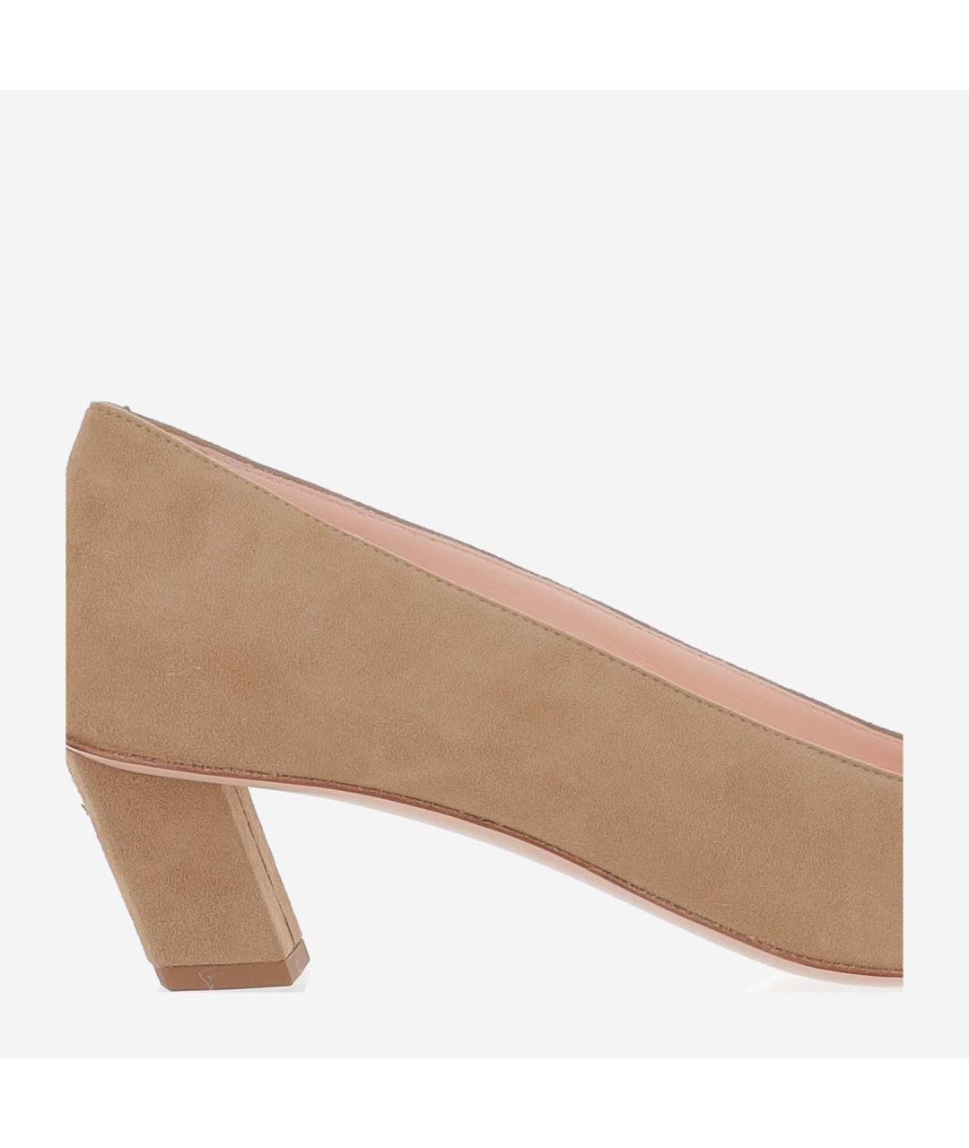 ROGER VIVIER Бежевые замшевые туфли, фото 4