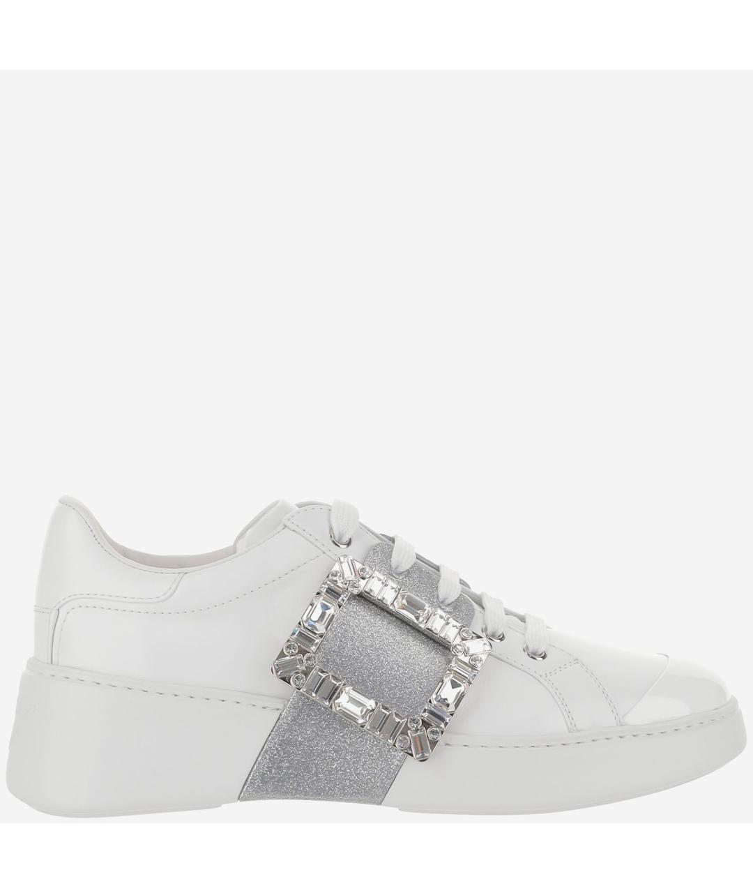 ROGER VIVIER Белые кожаные кеды, фото 5