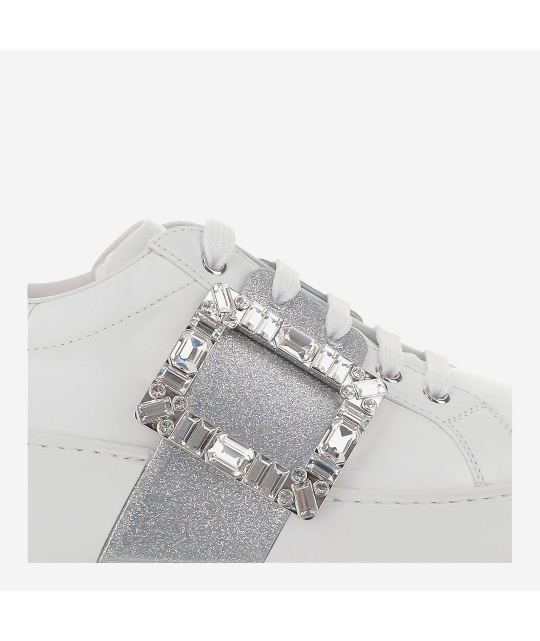 ROGER VIVIER Белые кожаные кеды, фото 2