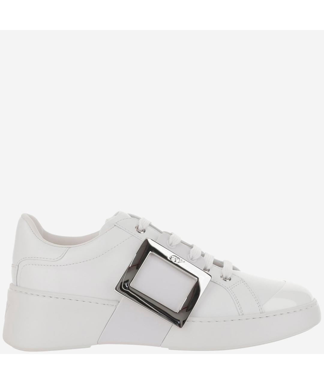 ROGER VIVIER Белые кожаные кеды, фото 5