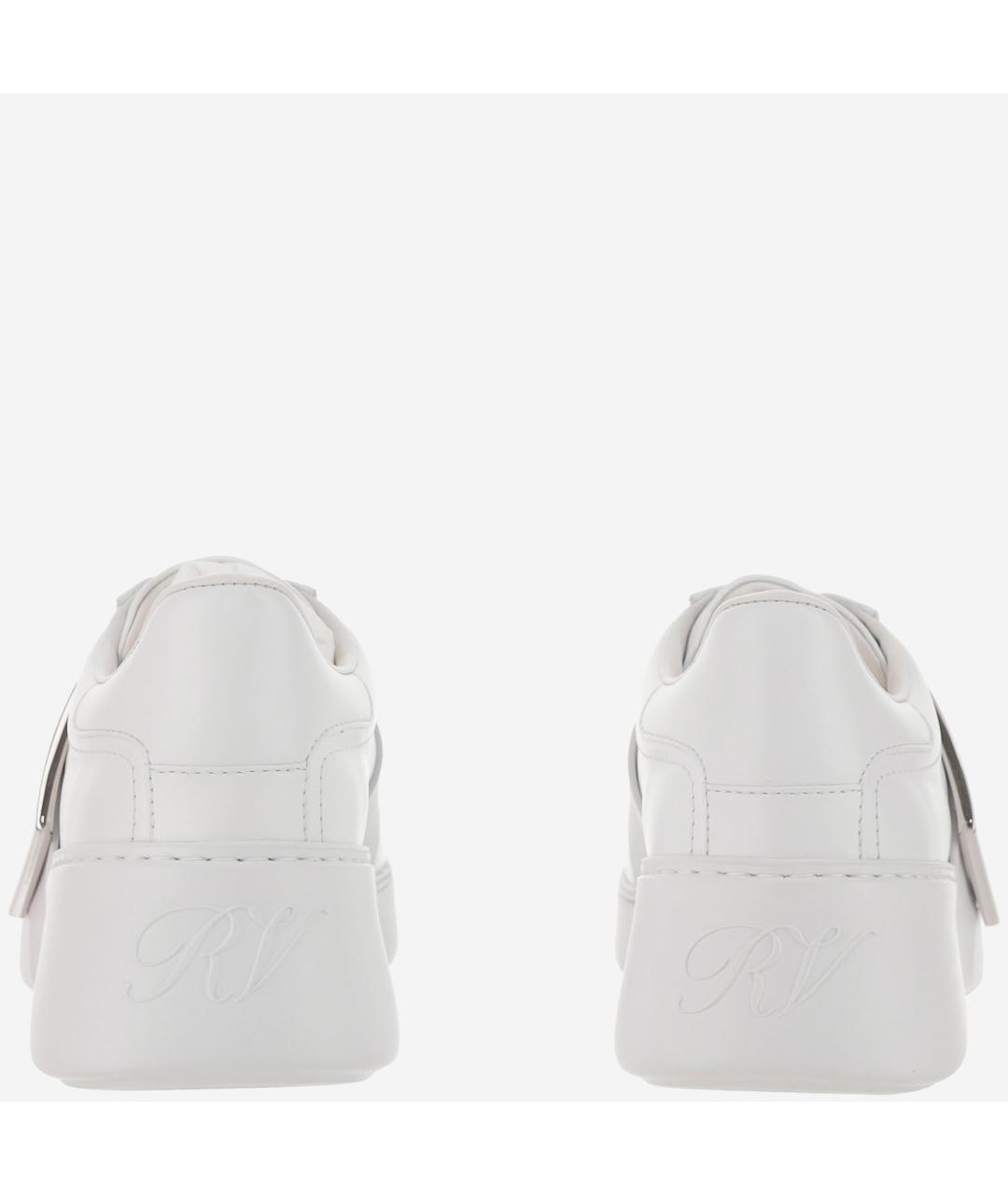 ROGER VIVIER Белые кожаные кеды, фото 3