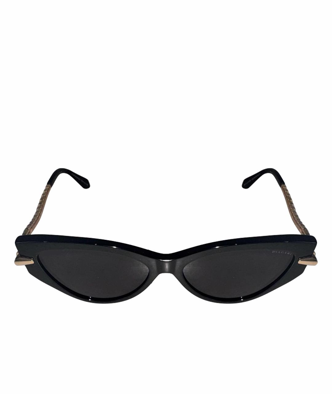 BVLGARI Черные металлические солнцезащитные очки, фото 2