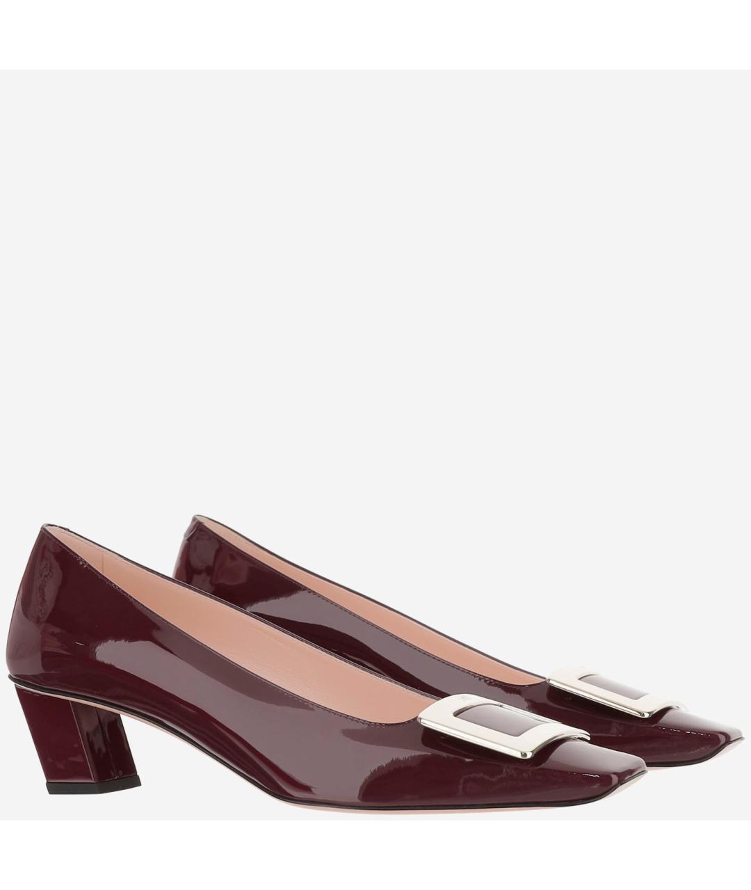 ROGER VIVIER Бордовые туфли из лакированной кожи, фото 2