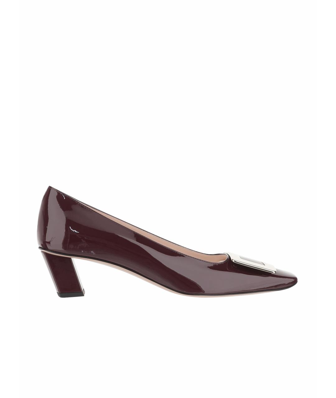 ROGER VIVIER Бордовые туфли из лакированной кожи, фото 1