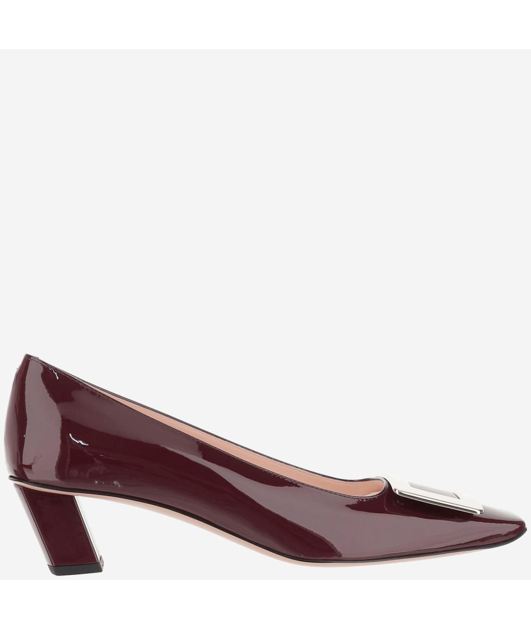 ROGER VIVIER Бордовые туфли из лакированной кожи, фото 5