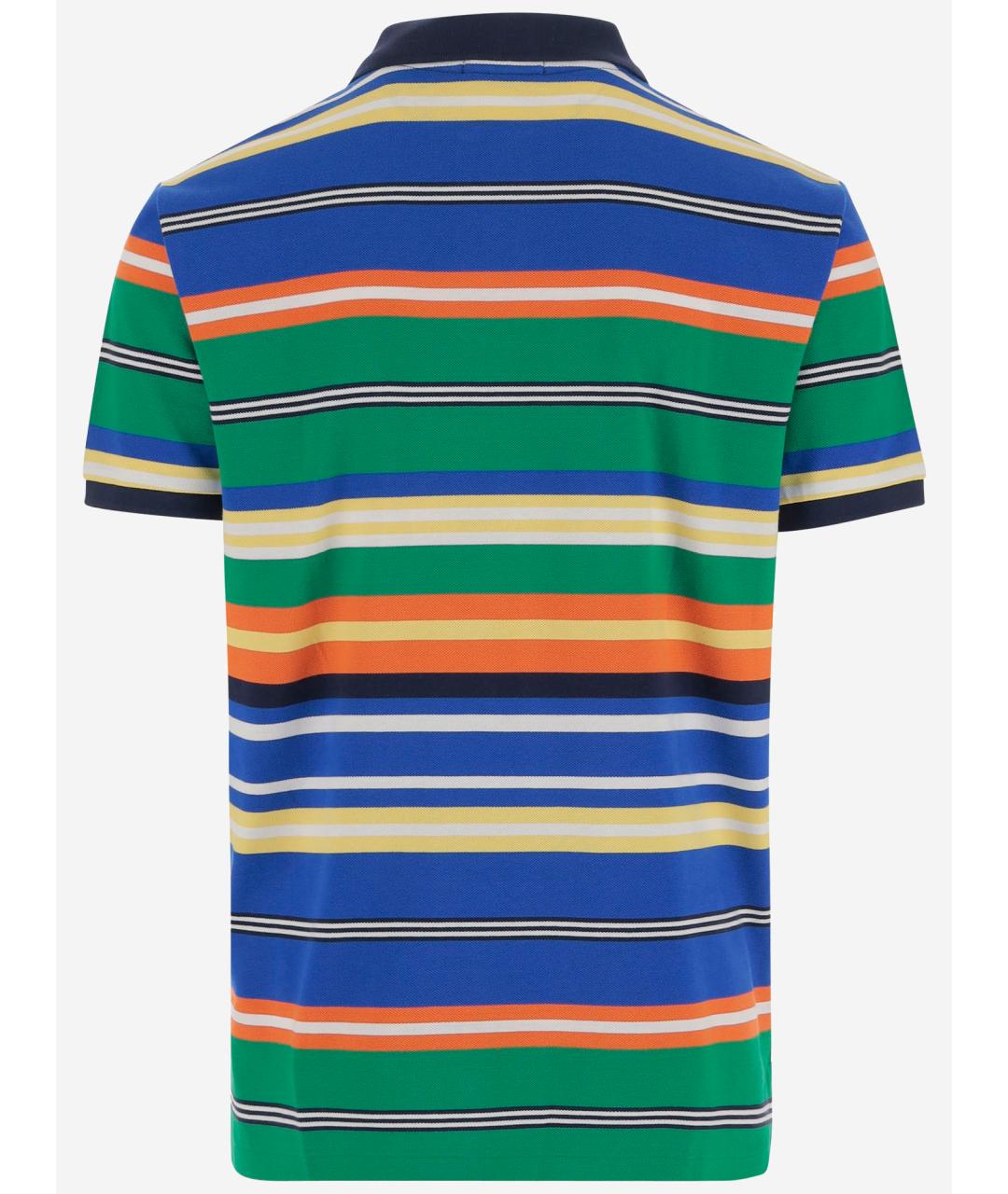 POLO RALPH LAUREN Мульти хлопковое поло с коротким рукавом, фото 2