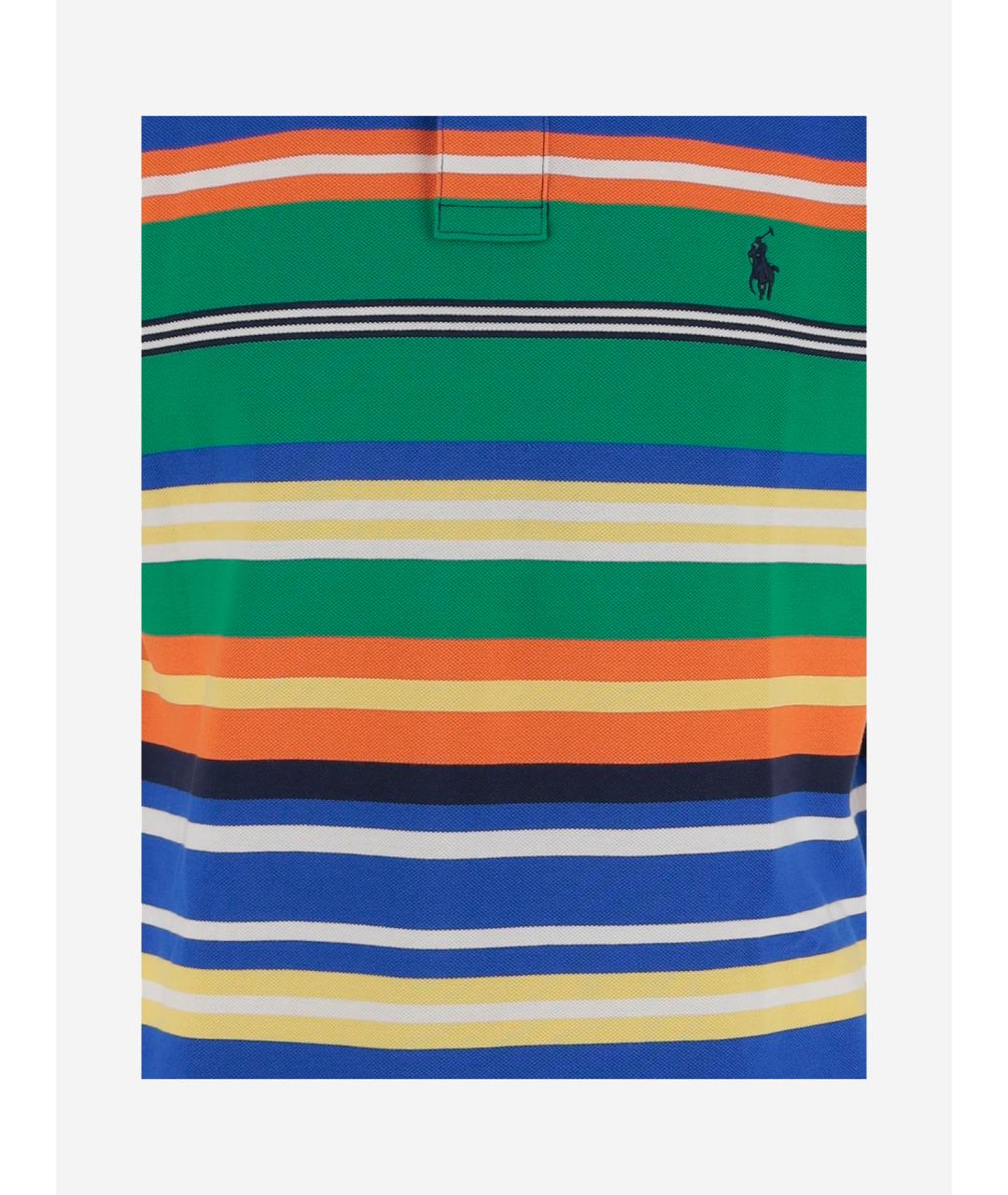 POLO RALPH LAUREN Мульти хлопковое поло с коротким рукавом, фото 3