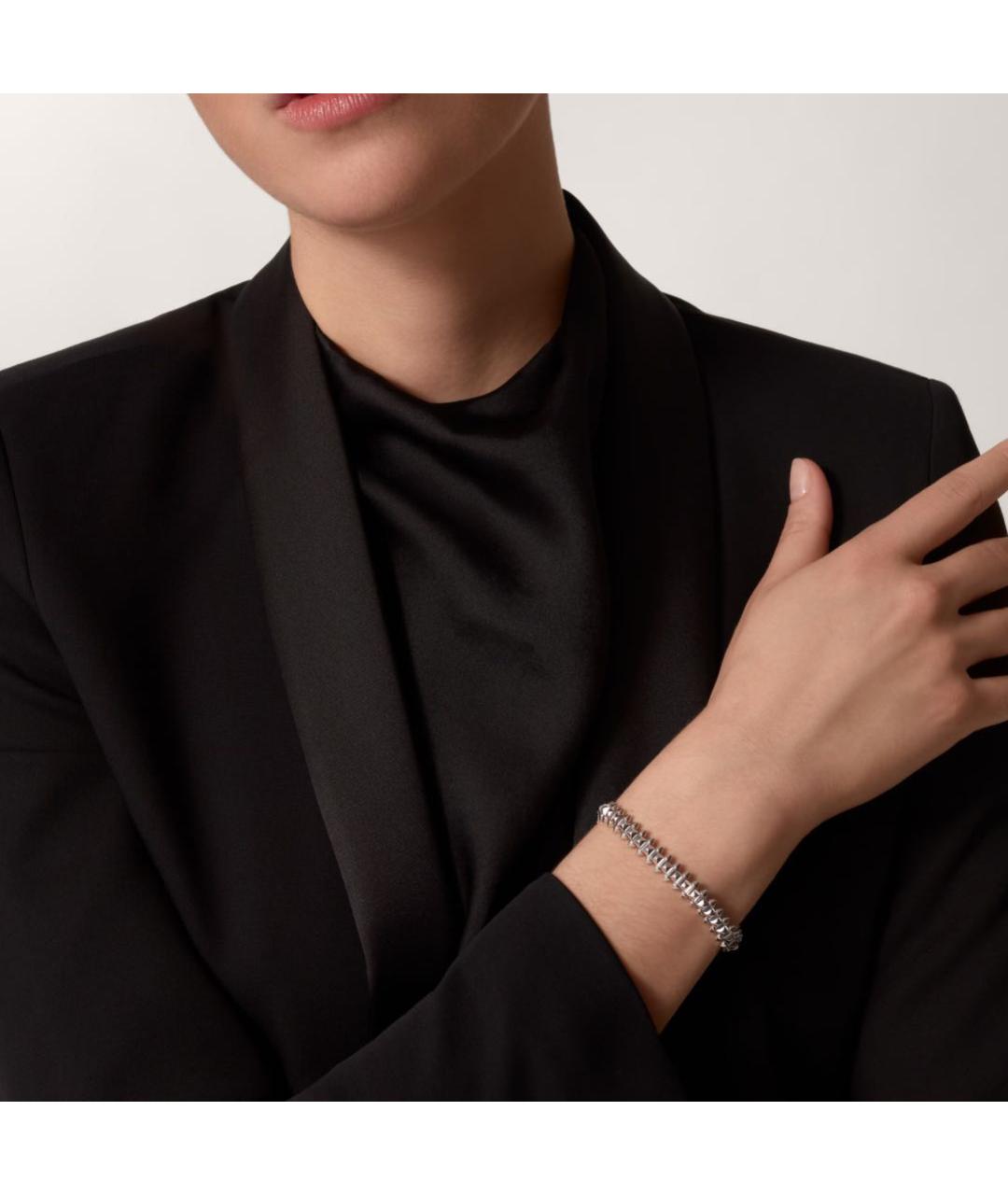 CARTIER Серебрянный браслет из белого золота, фото 2