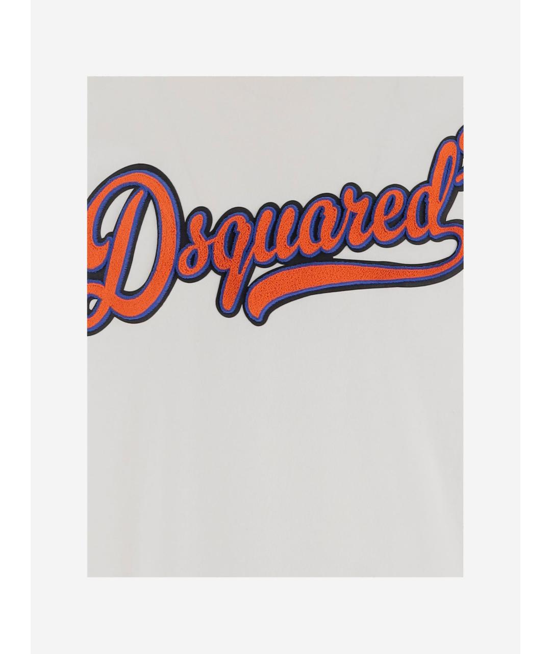 DSQUARED2 Белая хлопковая футболка, фото 3