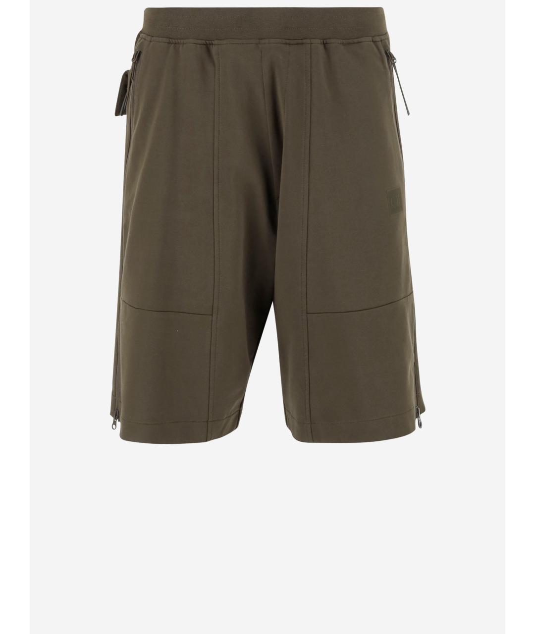 CP COMPANY Зеленые хлопко-эластановые шорты, фото 4