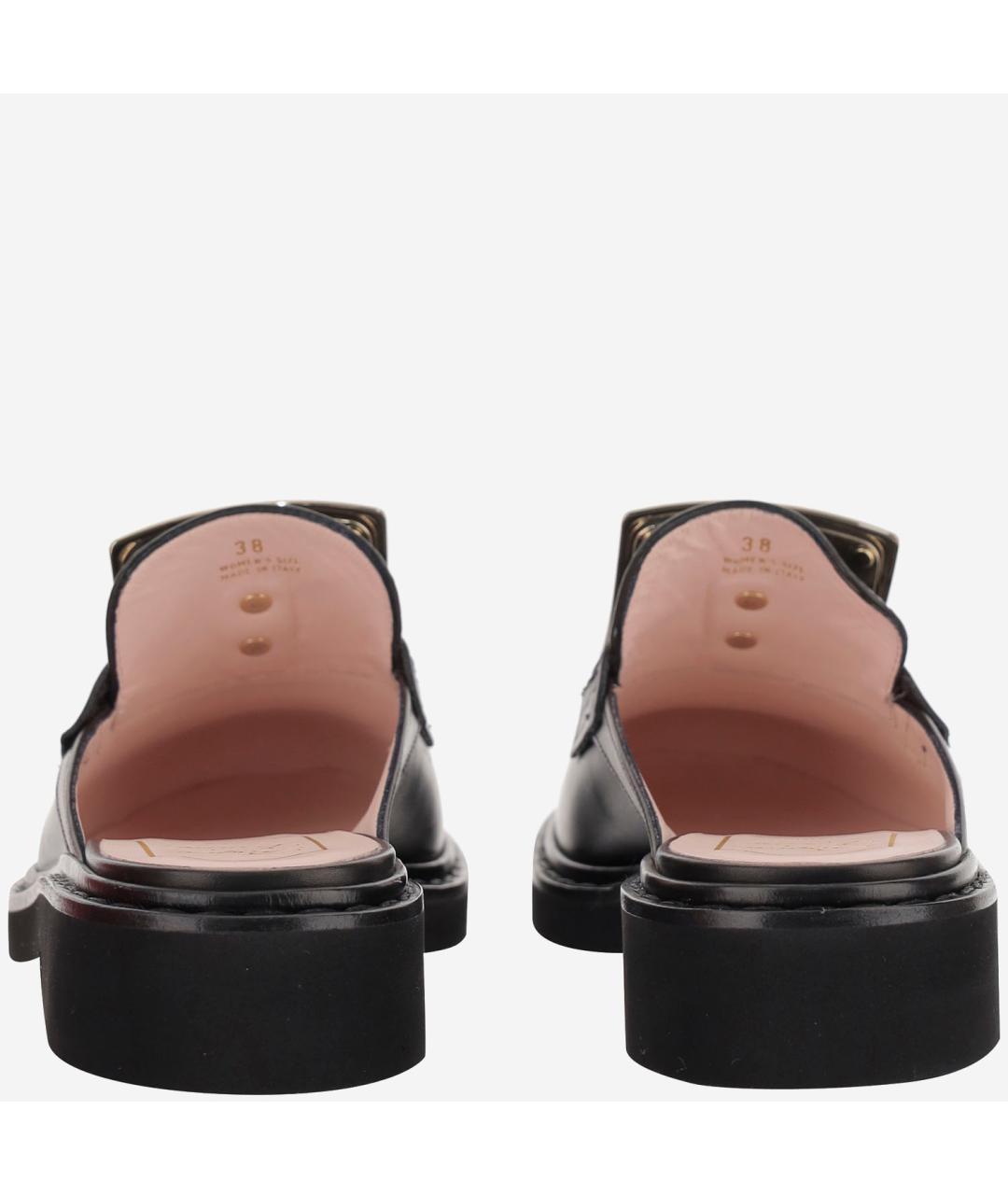 ROGER VIVIER Черные кожаные лоферы, фото 3