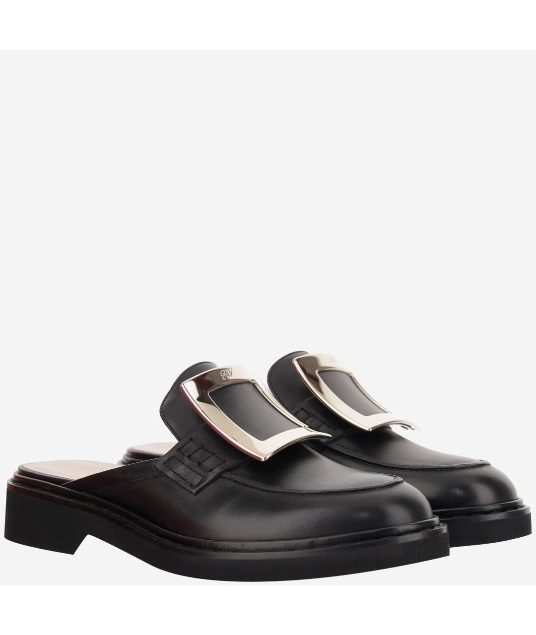 ROGER VIVIER Черные кожаные лоферы, фото 2