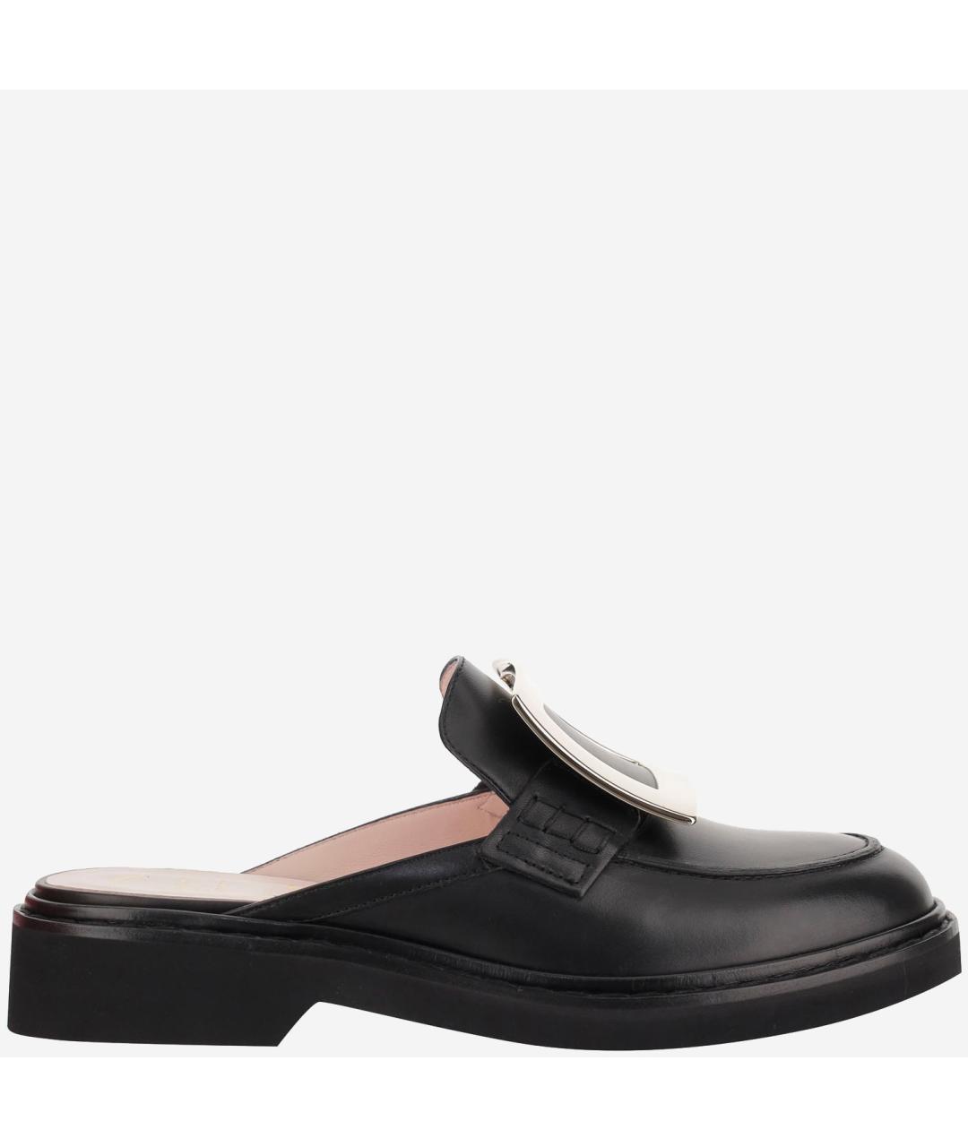 ROGER VIVIER Черные кожаные лоферы, фото 5