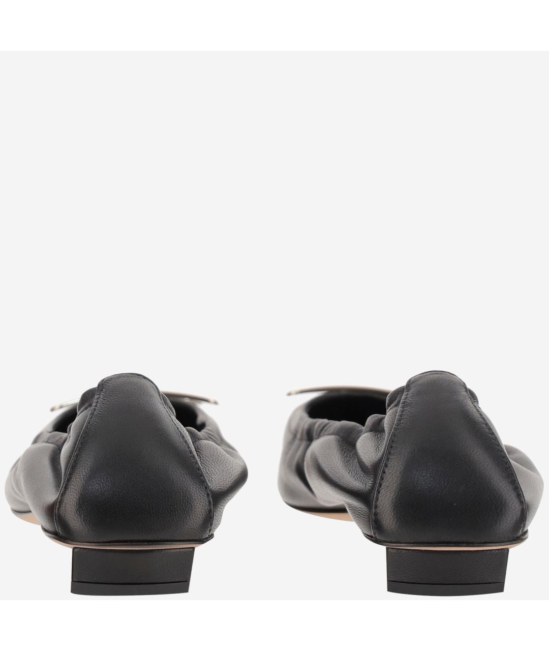 ROGER VIVIER Черные кожаные балетки, фото 3