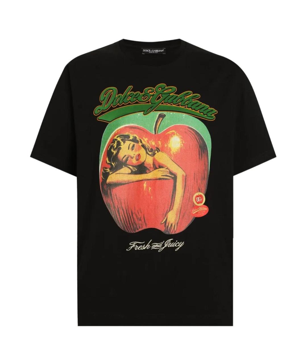 DOLCE&GABBANA Черная хлопковая футболка, фото 1